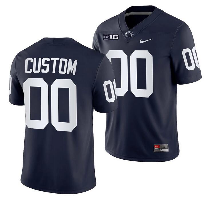 NCAA Men Penn State Nittany Lions Custom blue Football Jersey